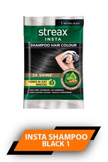 Streax Insta Shampoo Natural Black 1